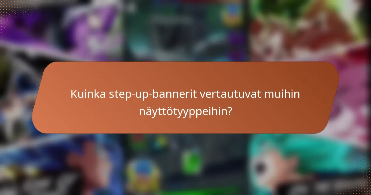 Kuinka step-up-bannerit vertautuvat muihin näyttötyyppeihin?